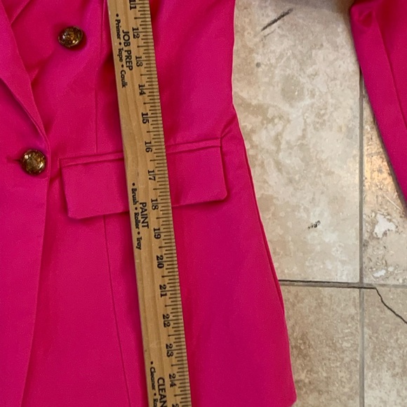 NWOT Sunday Up blazer Fuchsia pink lined jacket sz Med lightweight. - Picture 11 of 13